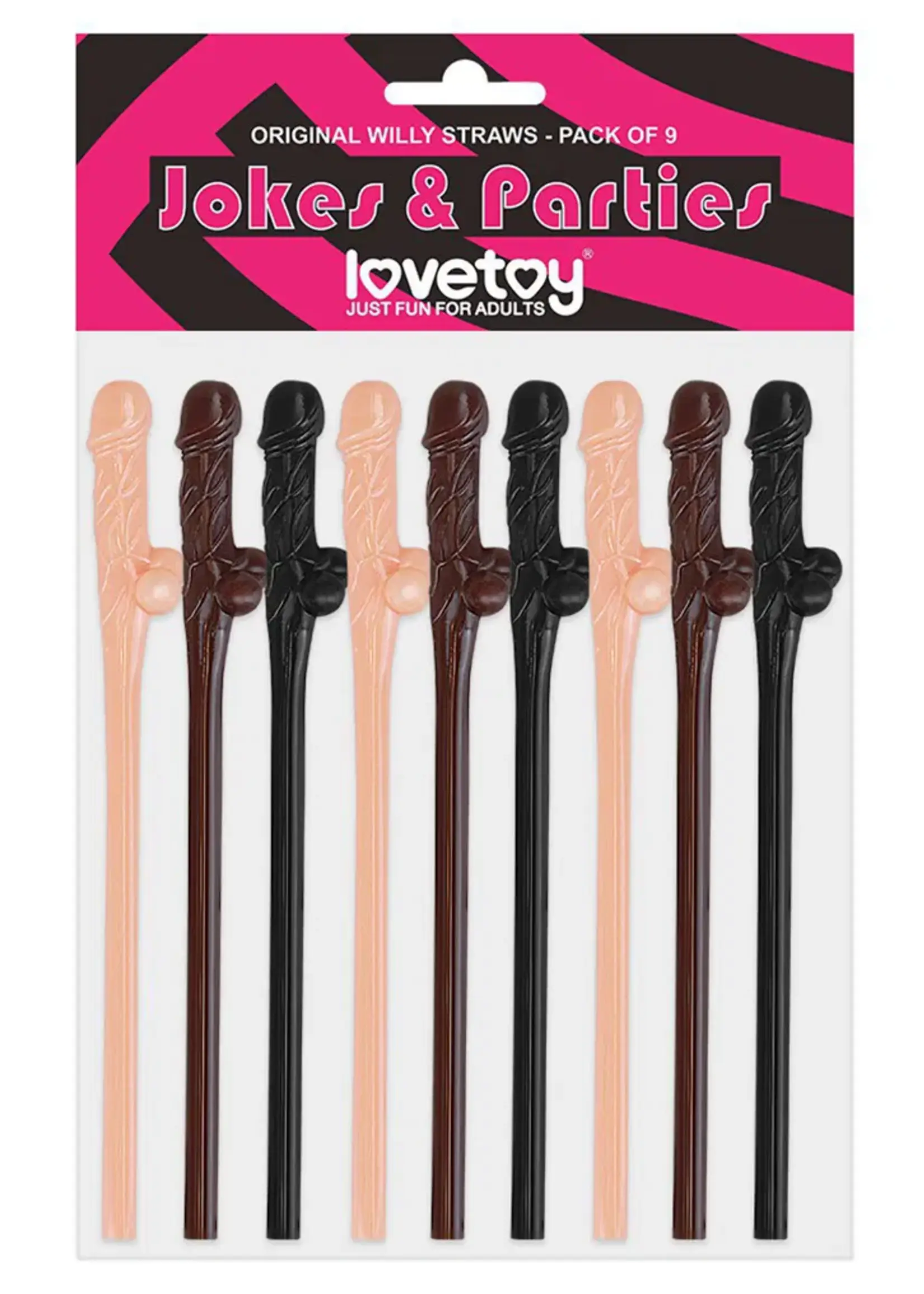 LoveToy Willy-Strohhalme - 9er-Pack