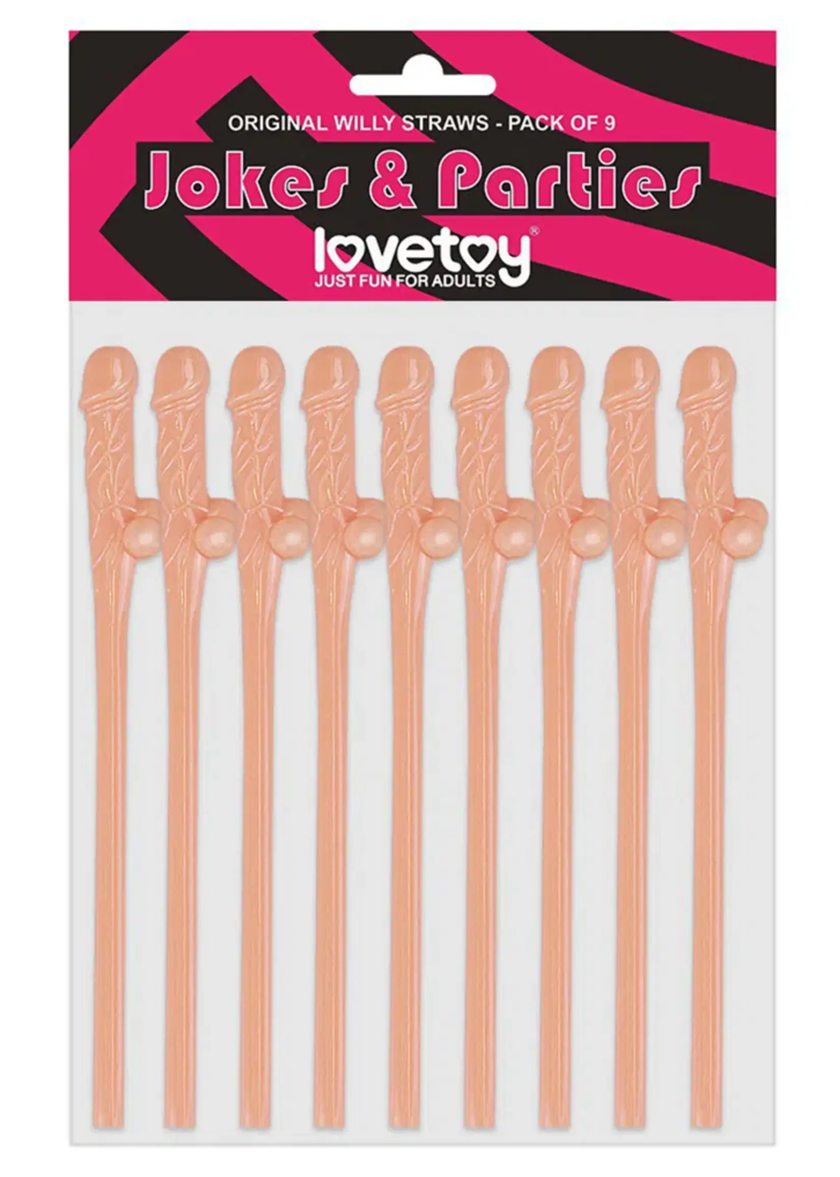 LoveToy Willy-Strohhalme - 9er-Pack