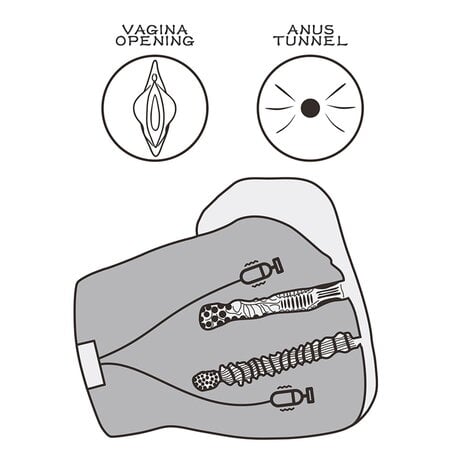 LoveToy Streetgirl's - Masturbateur réaliste avec double vibration pulsée - Chair