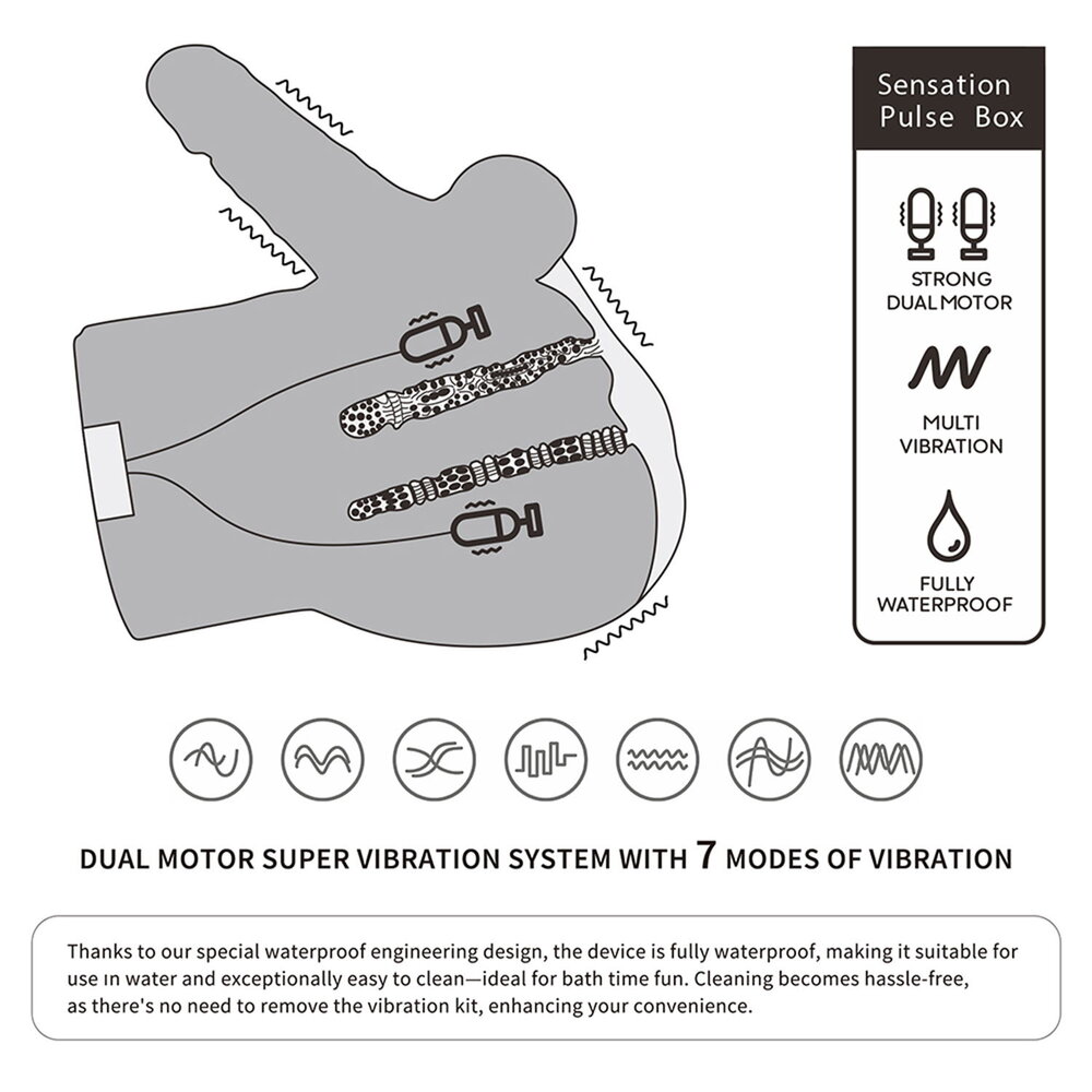 LoveToy Streetgirl's - Masturbateur réaliste à double moteur avec gode - couleur chair