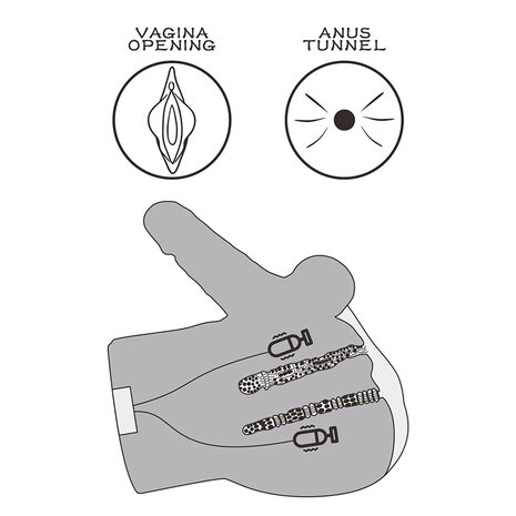 LoveToy LoveToy Streetgirl’s Sensation Pulse - Anal masturbator mit Dildo 11 cm Ø3,2 cm