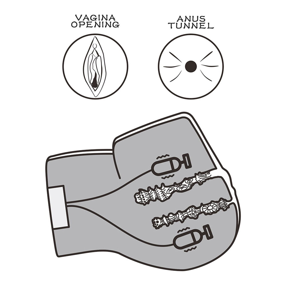 LoveToy Streetgirl's Dual Motor Sensation Pulse - vaginale en anale masturbator met vibratie