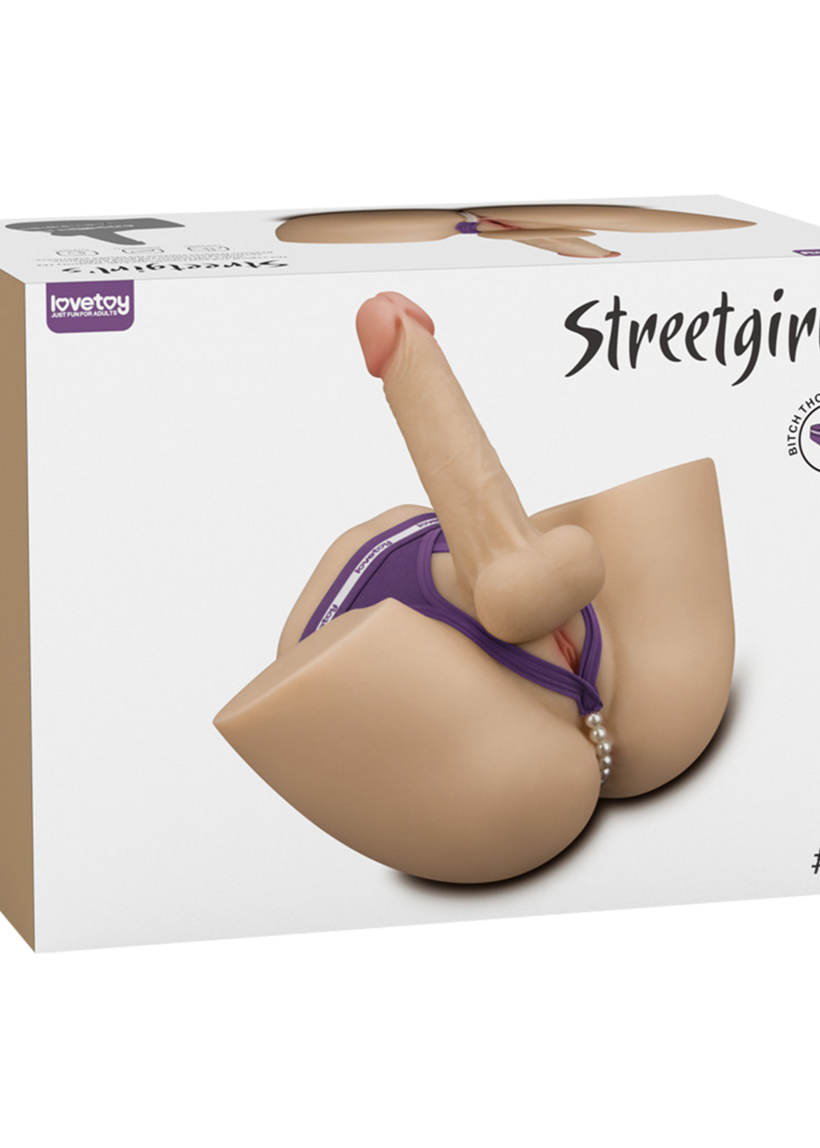 LoveToy Straatmeisje nr. 17 - Anale masturbator met dildo van 18 cm