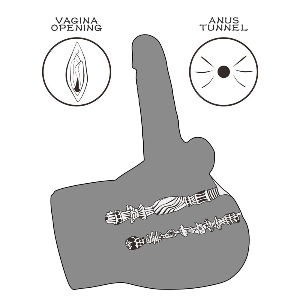 LoveToy Straatmeisje nr. 17 - Anale masturbator met dildo van 18 cm LoveToy Straatmeisje nr. 17 - Anale masturbator met dildo van 18 cm