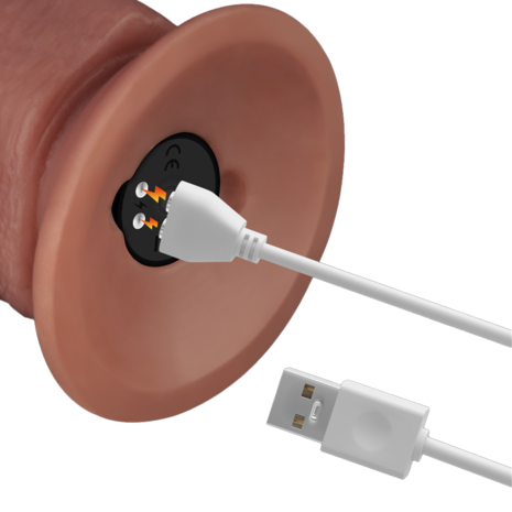 LoveToy Power Cock 26,5 cm - Vibrant Double Destinty - Nude