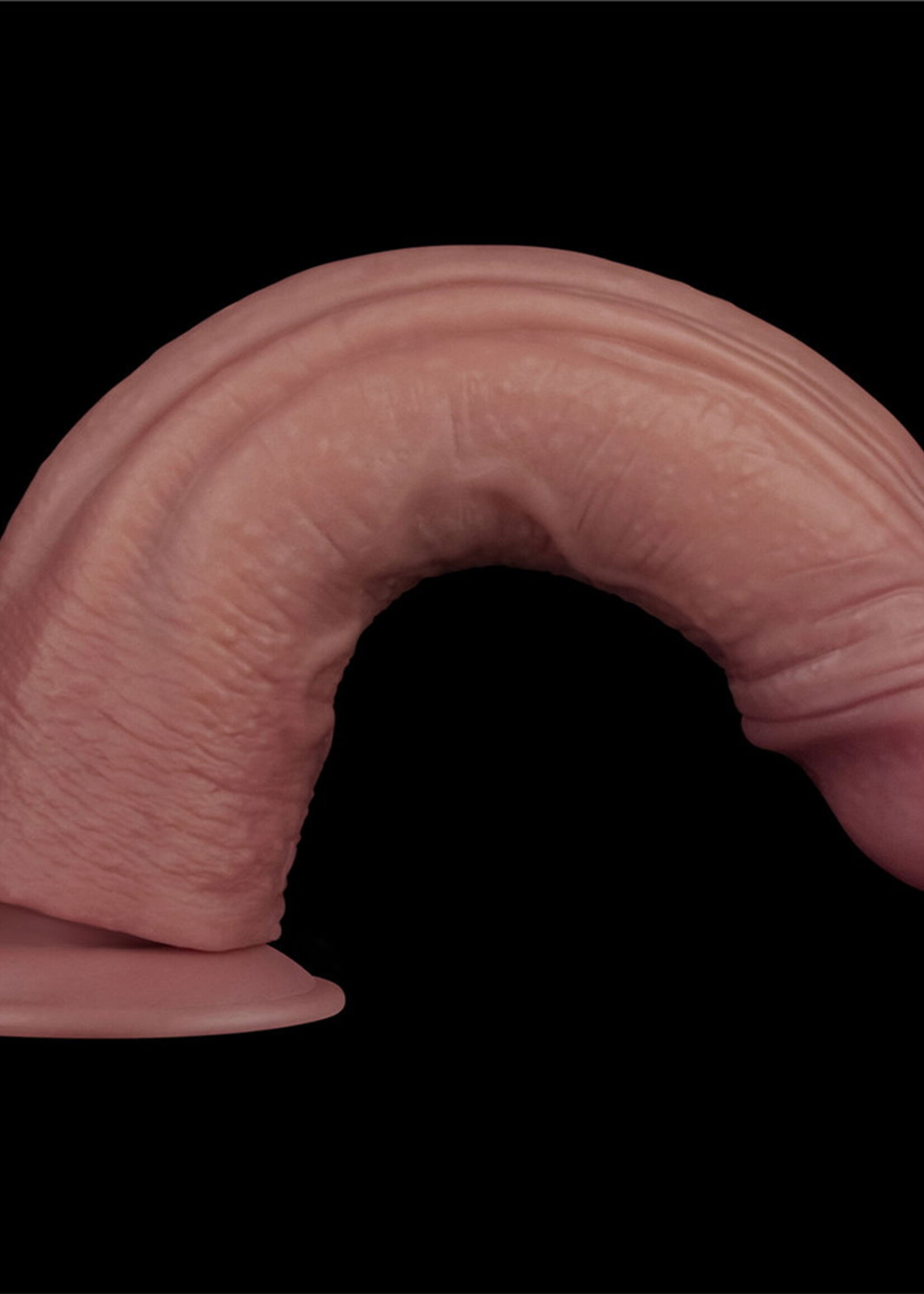 LoveToy Power Cock 26,5 cm - Vibrant Double Destinty - Nude
