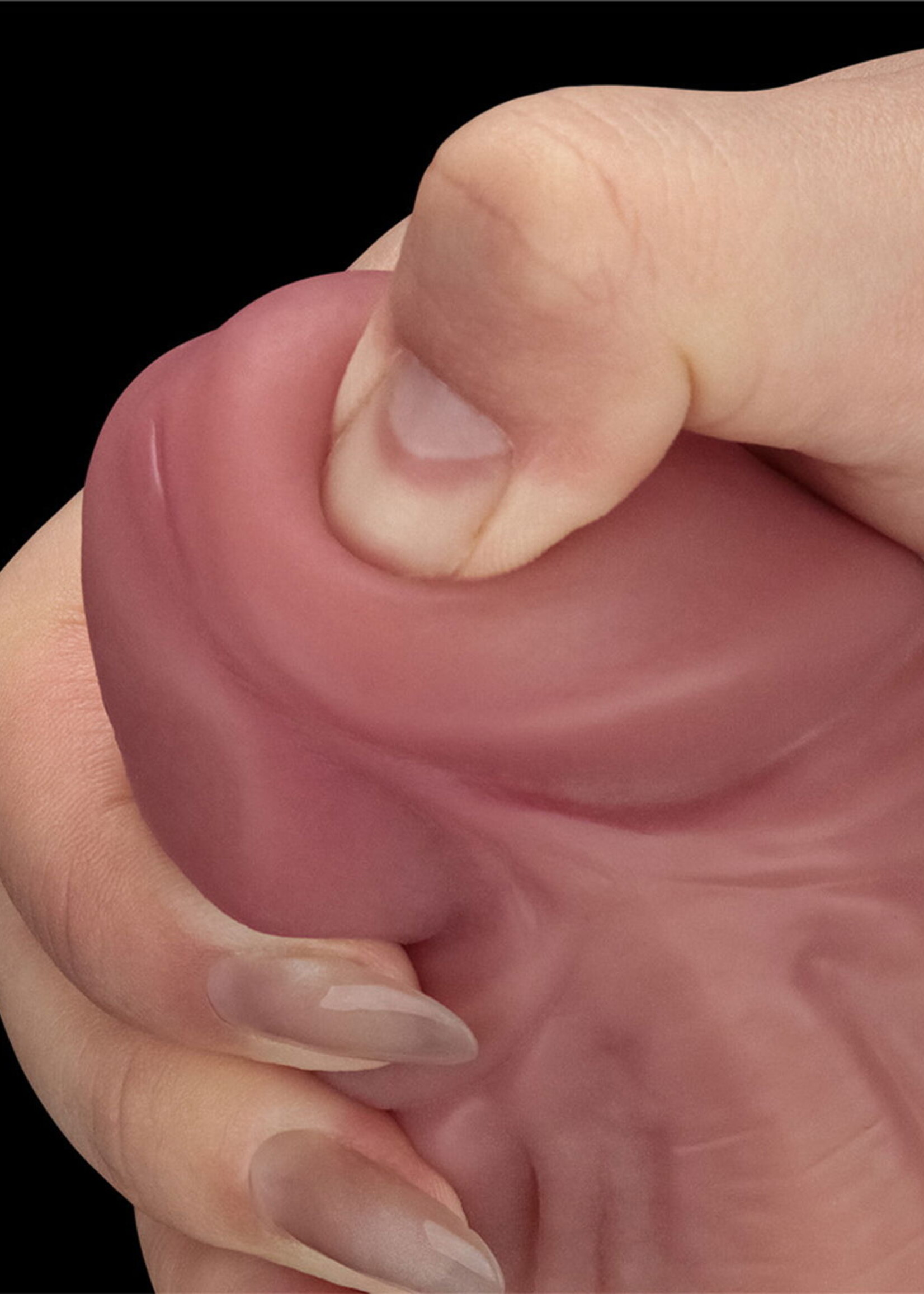 LoveToy Power Cock 26,5 cm - Vibrant Double Destinty - Nude