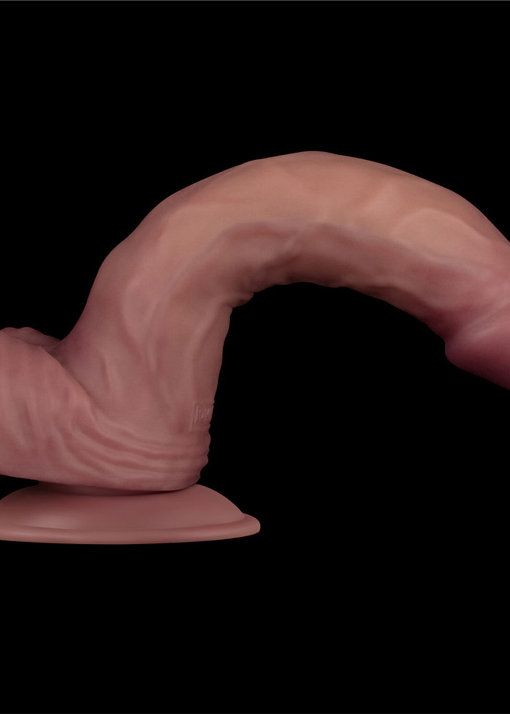 LoveToy Power Cock 23 cm - Vibrant Double Deinty - Nude