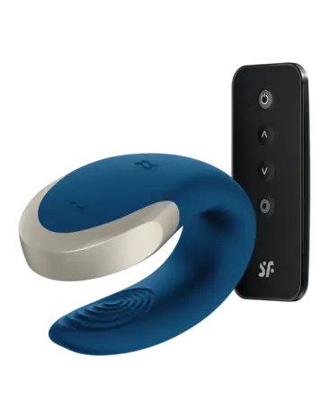 Satisfyer Satisfyer - Double Love - Vibromasseur de luxe pour couple - Bleu Satisfyer Satisfyer - Double Love - Vibromasseur de luxe pour couple - Bleu