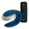 Satisfyer Double Love - Vibromasseur de luxe pour couple - Bleu