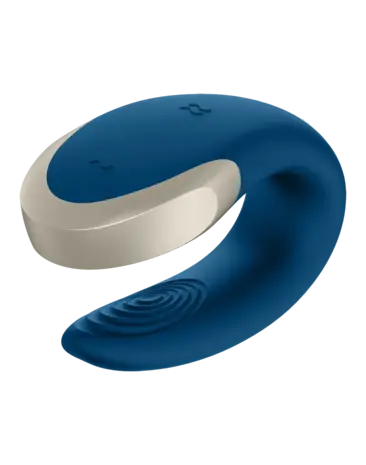 Satisfyer Double Love - Vibromasseur de luxe pour couple - Bleu