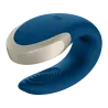 Satisfyer Double Love - Vibromasseur de luxe pour couple - Bleu