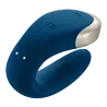 Satisfyer Double Love - Vibromasseur de luxe pour couple - Bleu