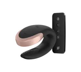 Satisfyer Double Love - Luxe Partner Vibrator - Zwart Satisfyer Double Love - Luxe Partner Vibrator - Zwart