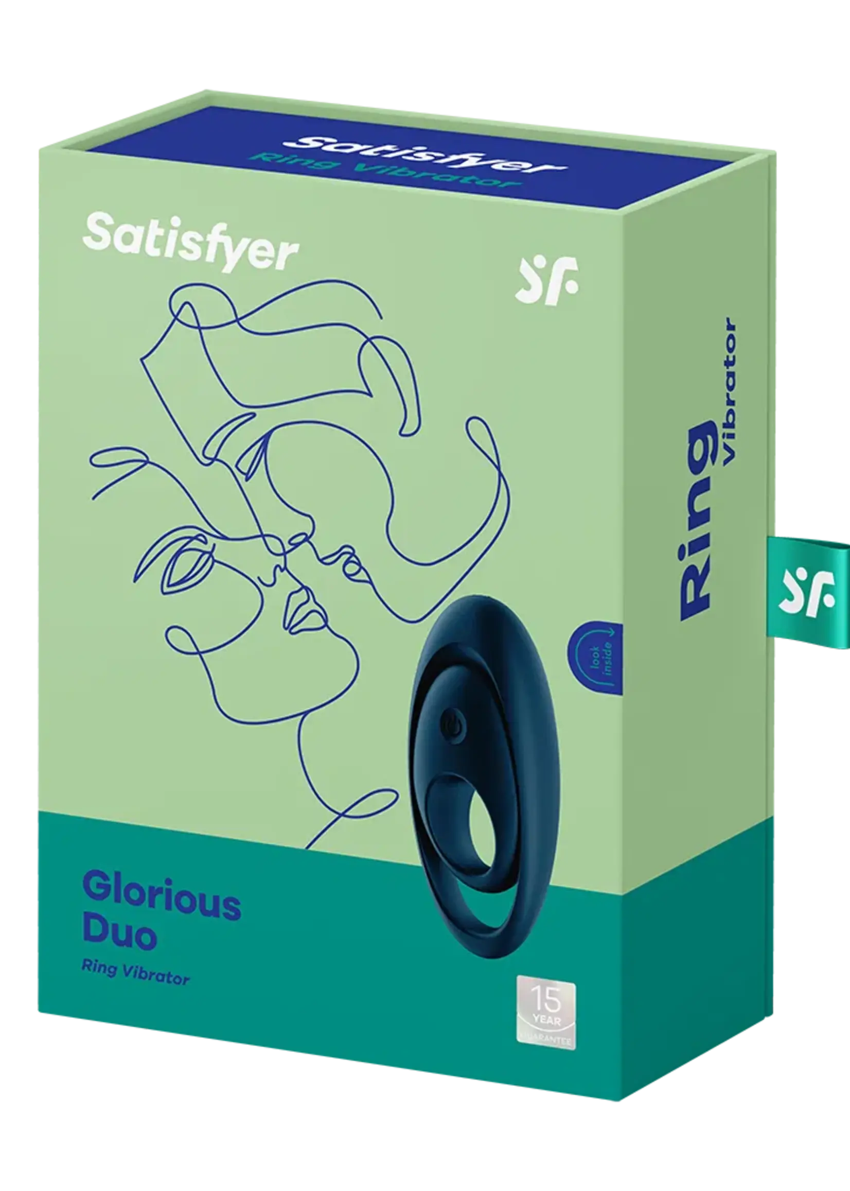 Satisfyer Glorious Duo - Vibromasseur Cockring - Bleu