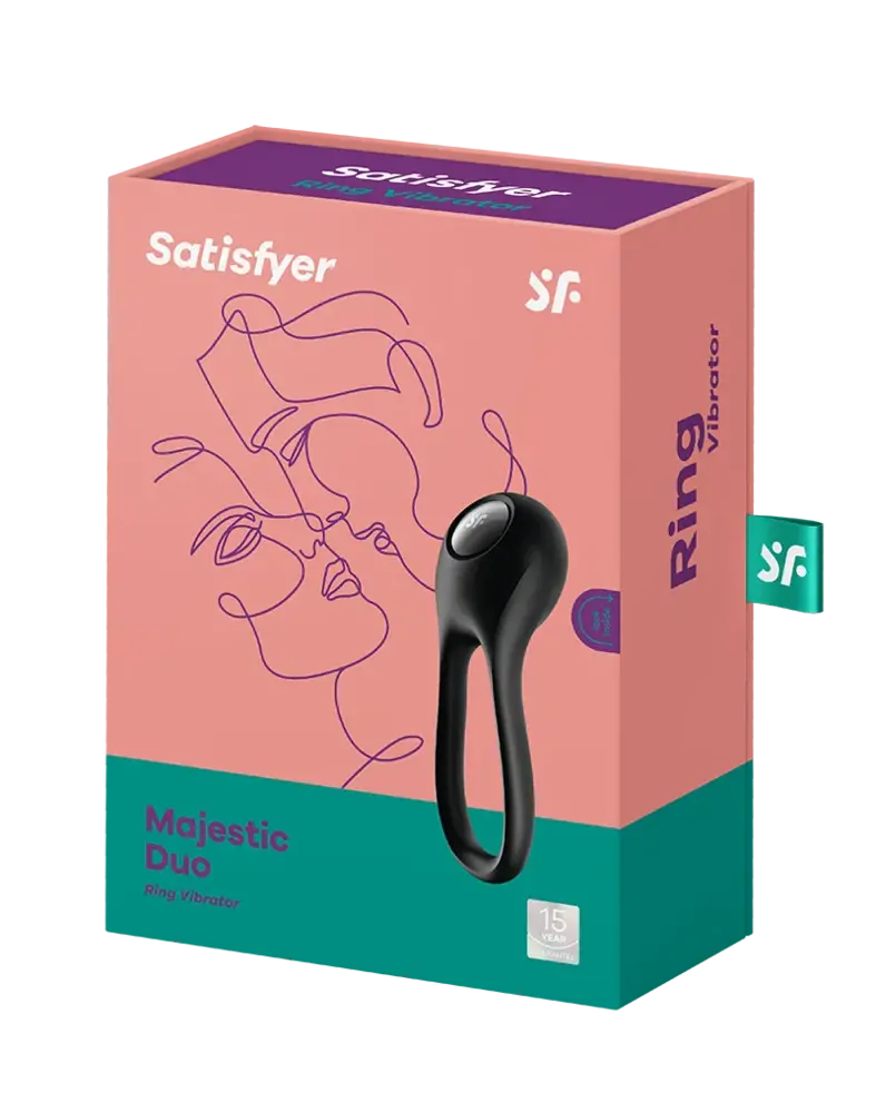 Satisfyer Majestic Duo – penisring Ø2-6,5 cm met verstelbare siliconen band