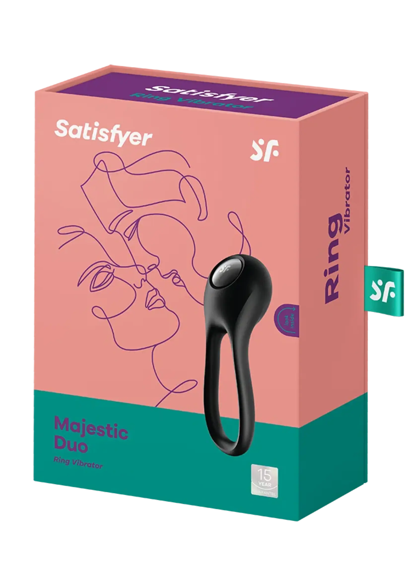 Satisfyer Majestic Duo – penisring Ø2-6,5 cm met verstelbare siliconen band
