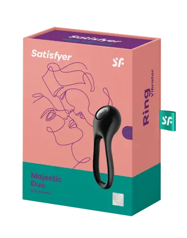 Satisfyer Majestic Duo - Vibrateur Cockring - Noir