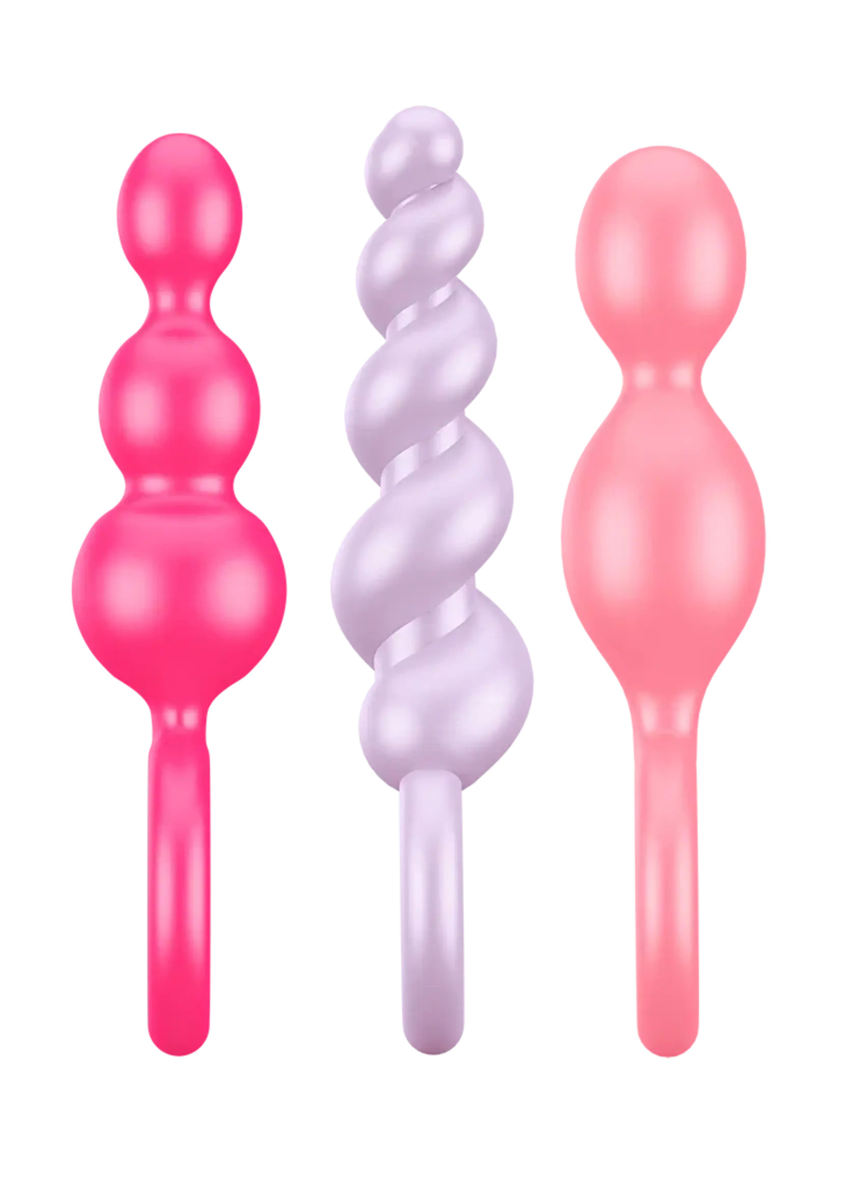 Satisfyer Booty Call Kleurrijk (set van 3) – anaalplug 13,5-14 cm Ø3 cm