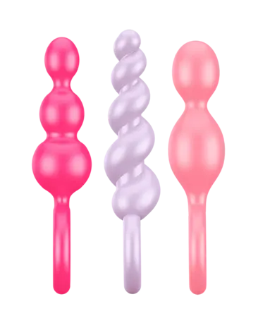 Satisfyer Booty Call Bunt (set of 3) – Analplug 13,5–14 cm Ø3 cm