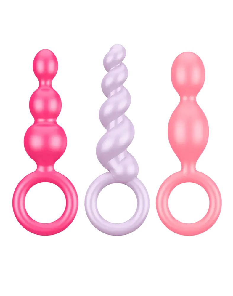 Satisfyer Booty Call Bunt (set of 3) – Analplug 13,5–14 cm Ø3 cm