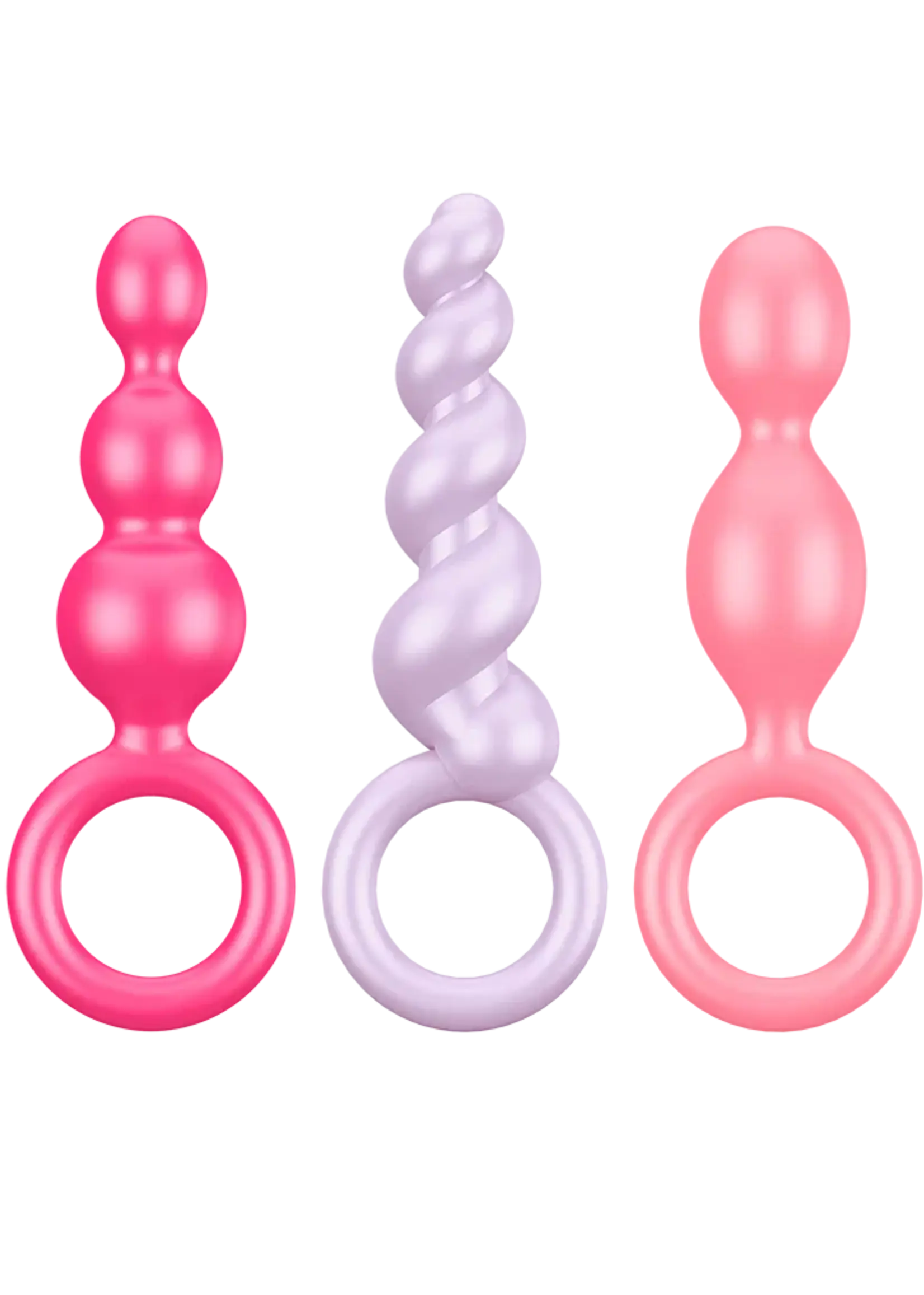 Satisfyer Booty Call Kleurrijk (set van 3) – anaalplug 13,5-14 cm Ø3 cm