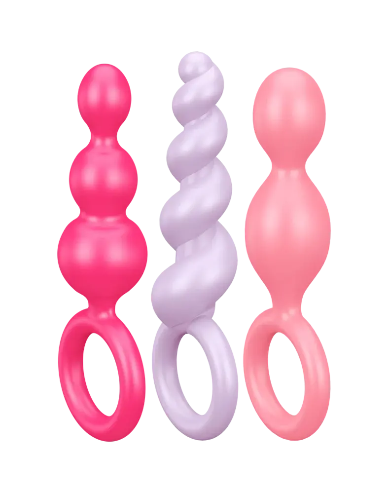Satisfyer Booty Call Kleurrijk (set van 3) – anaalplug 13,5-14 cm Ø3 cm