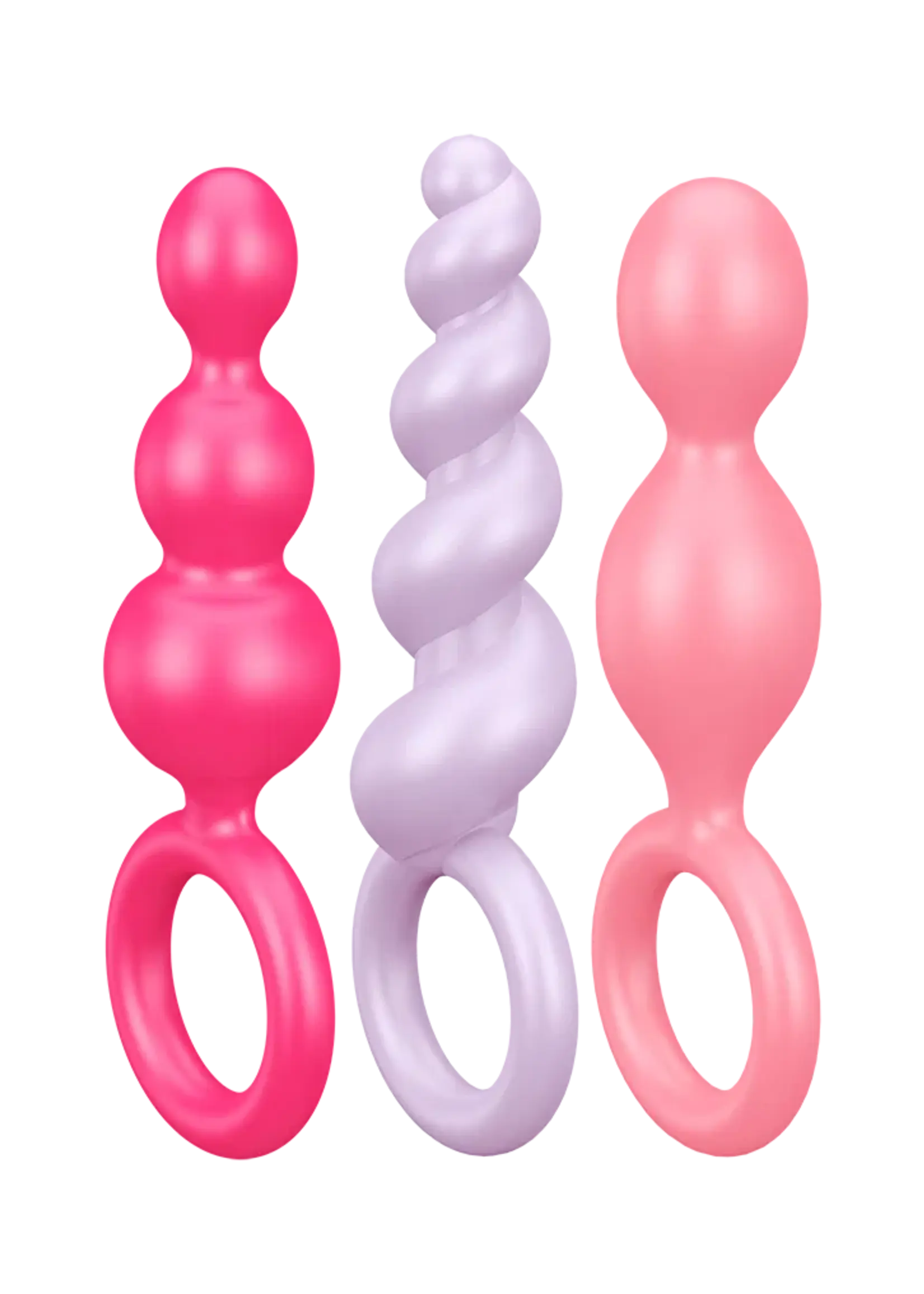 Satisfyer Booty Call Kleurrijk (set van 3) – anaalplug 13,5-14 cm Ø3 cm