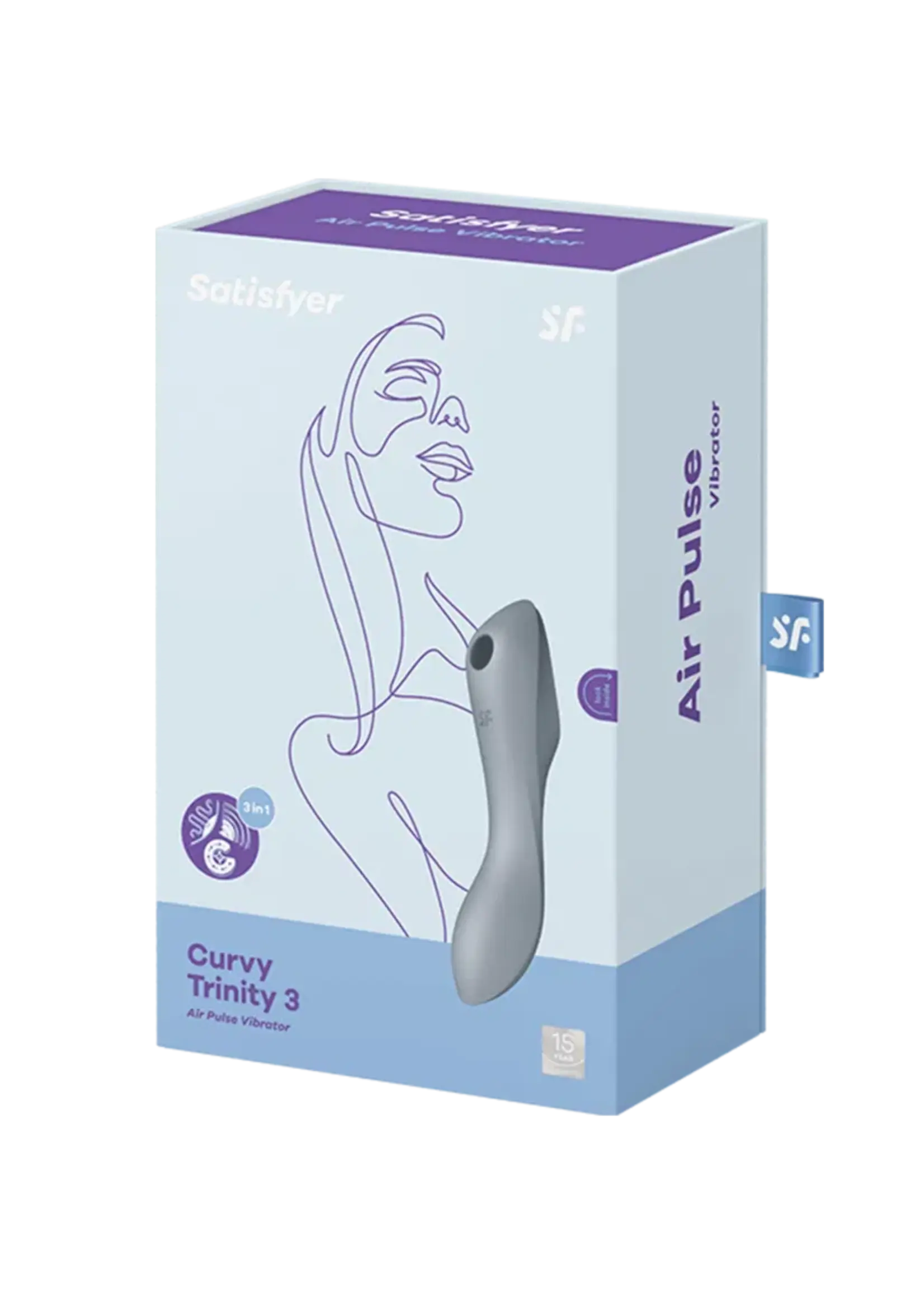 Satisfyer Curvy Trinity 3 - Vibromasseur 3 en 1 - Gris