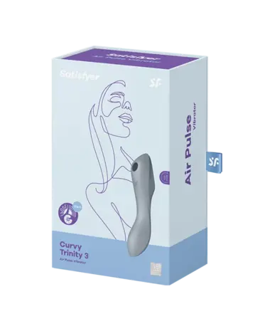 Satisfyer Curvy Trinity 3 - Vibromasseur 3 en 1 - Gris Satisfyer Curvy Trinity 3 - Vibromasseur 3 en 1 - Gris