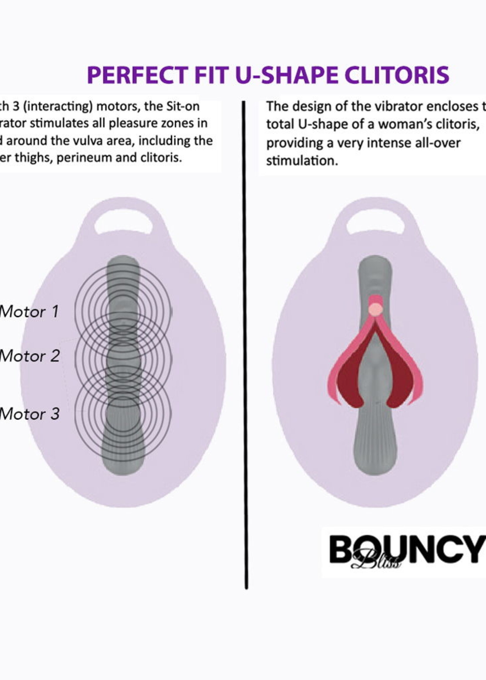 Bouncy Bliss Klassieke zitvibrator met afstandsbediening
