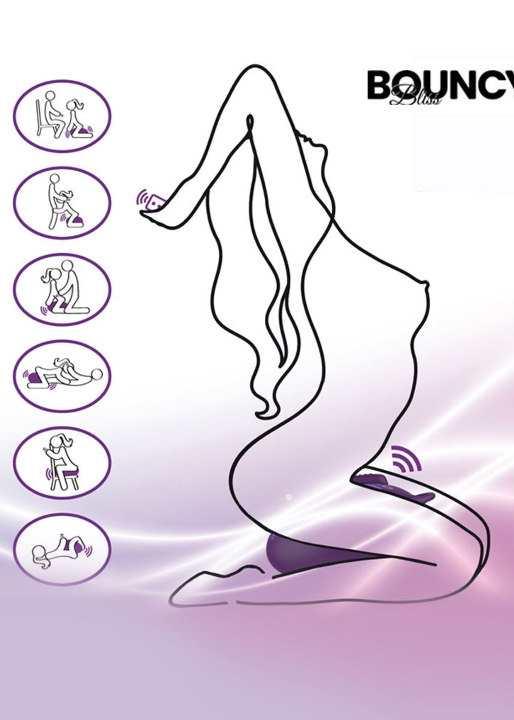 Bouncy Bliss Flow - Stoelvibrator met afstandsbediening