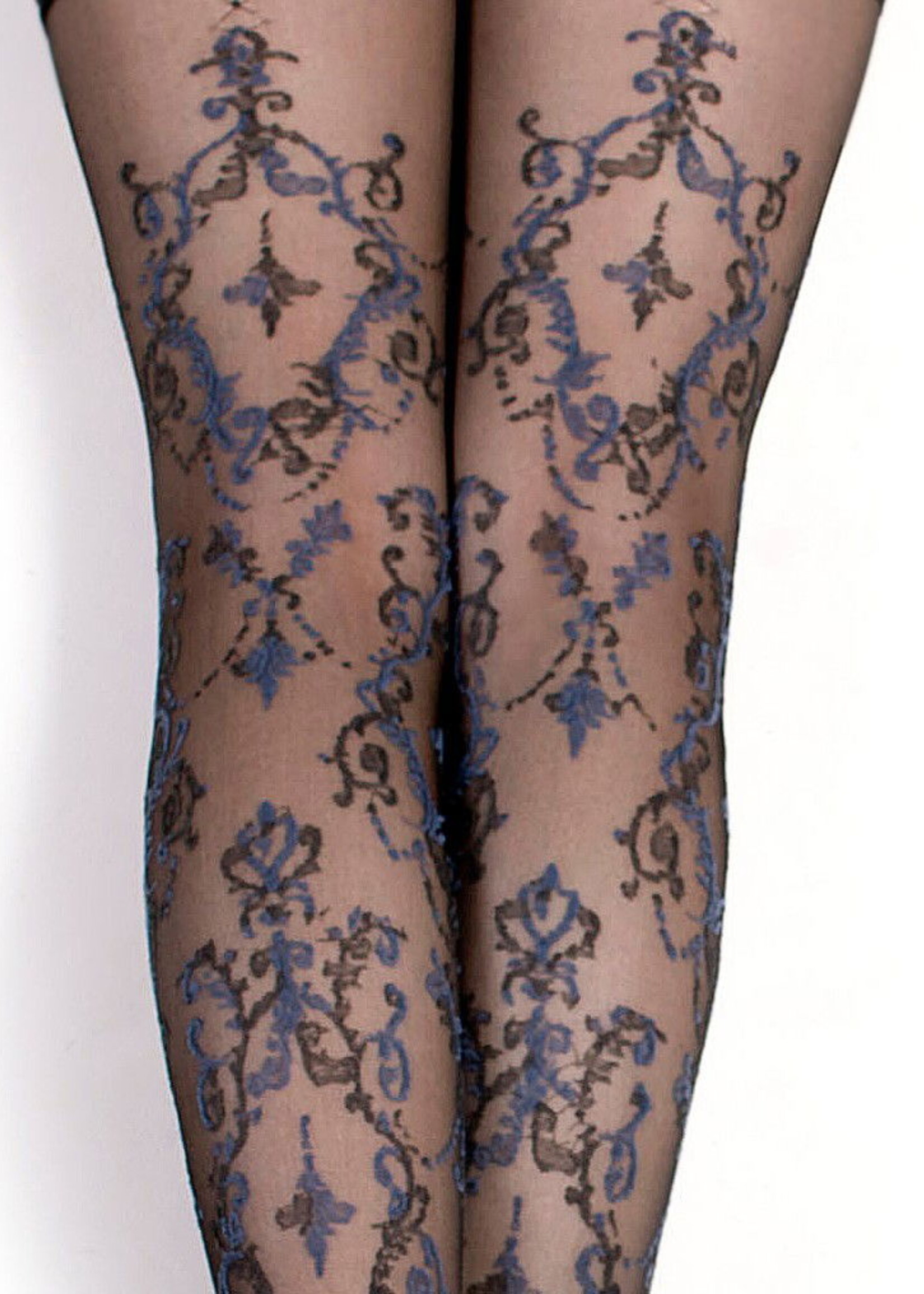 Ballerina Fantasy Hold Ups - Kousen (20 den) - Zwart & Blauw