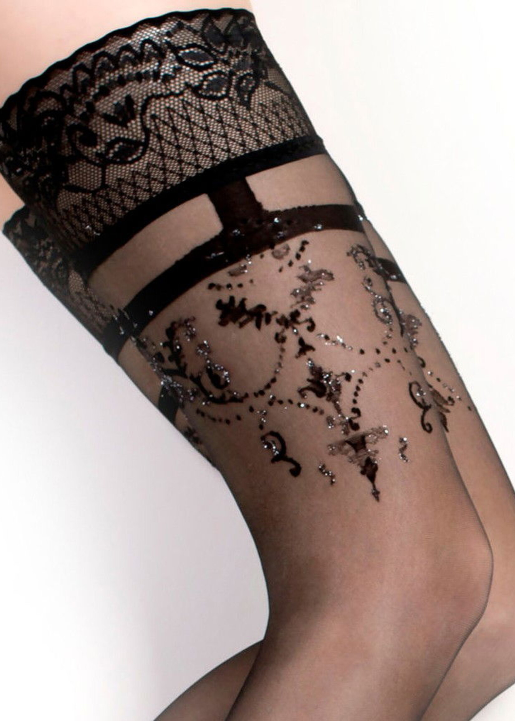Ballerina Fantasy Hold-Ups (30 denier) - Zwart