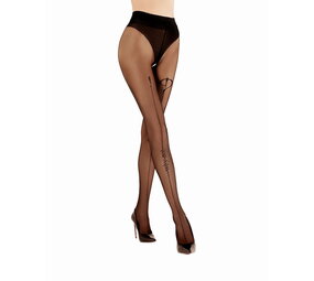 Ballerina Black Secret - Exclusieve panty met open kruis (20 denier) - Zwart