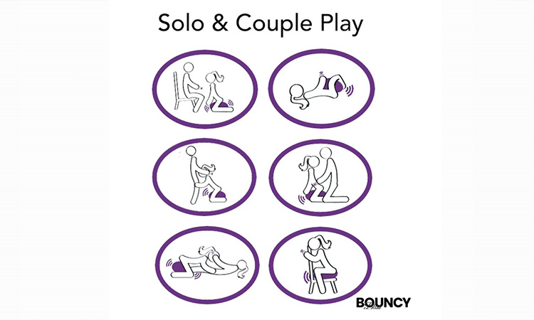 Bouncy Bliss Infografik – Anwendung Solo oder als Paar