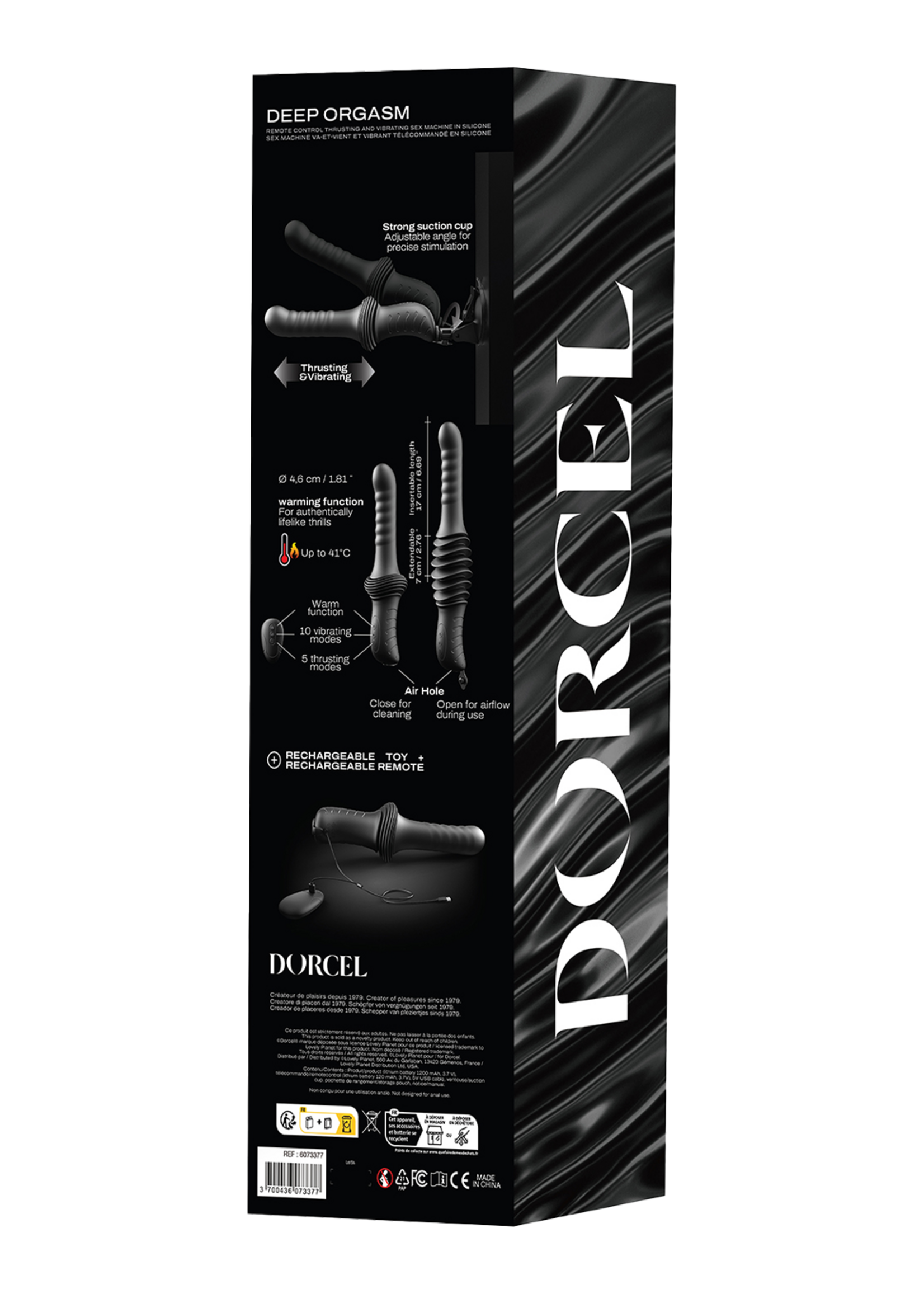 Dorcel Deep Orgasm – Vibromasseur à va-et-vient – Noir