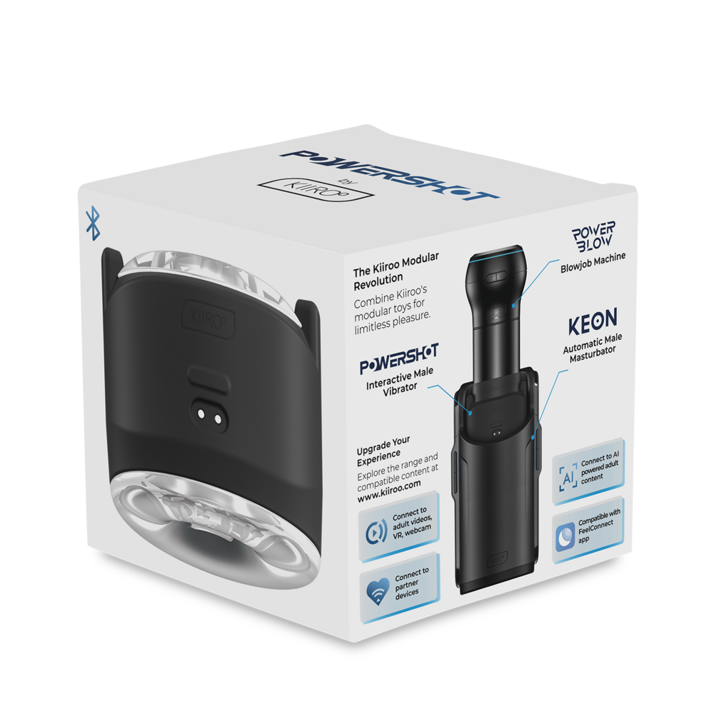 Kiiroo KIIROO – Powershot – Interaktiver Männervibrator – Schwarz