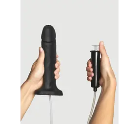 Strap-On-Me Realistische dildo met spuitfunctie - XL - Zwart