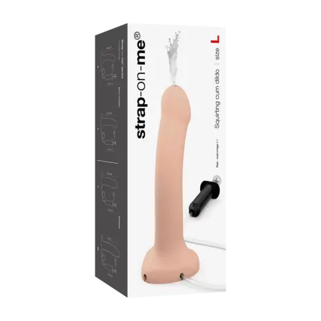 Strap-On-Me Realistische dildo met spuitfunctie – Maat L – Nude
