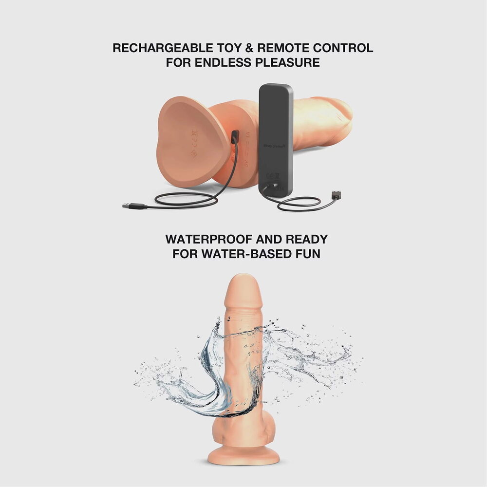 Strap-On-Me Draaiende en vibrerende realistische dildo – Maat L – Nude Strap-On-Me Draaiende en vibrerende realistische dildo – Maat L – Nude