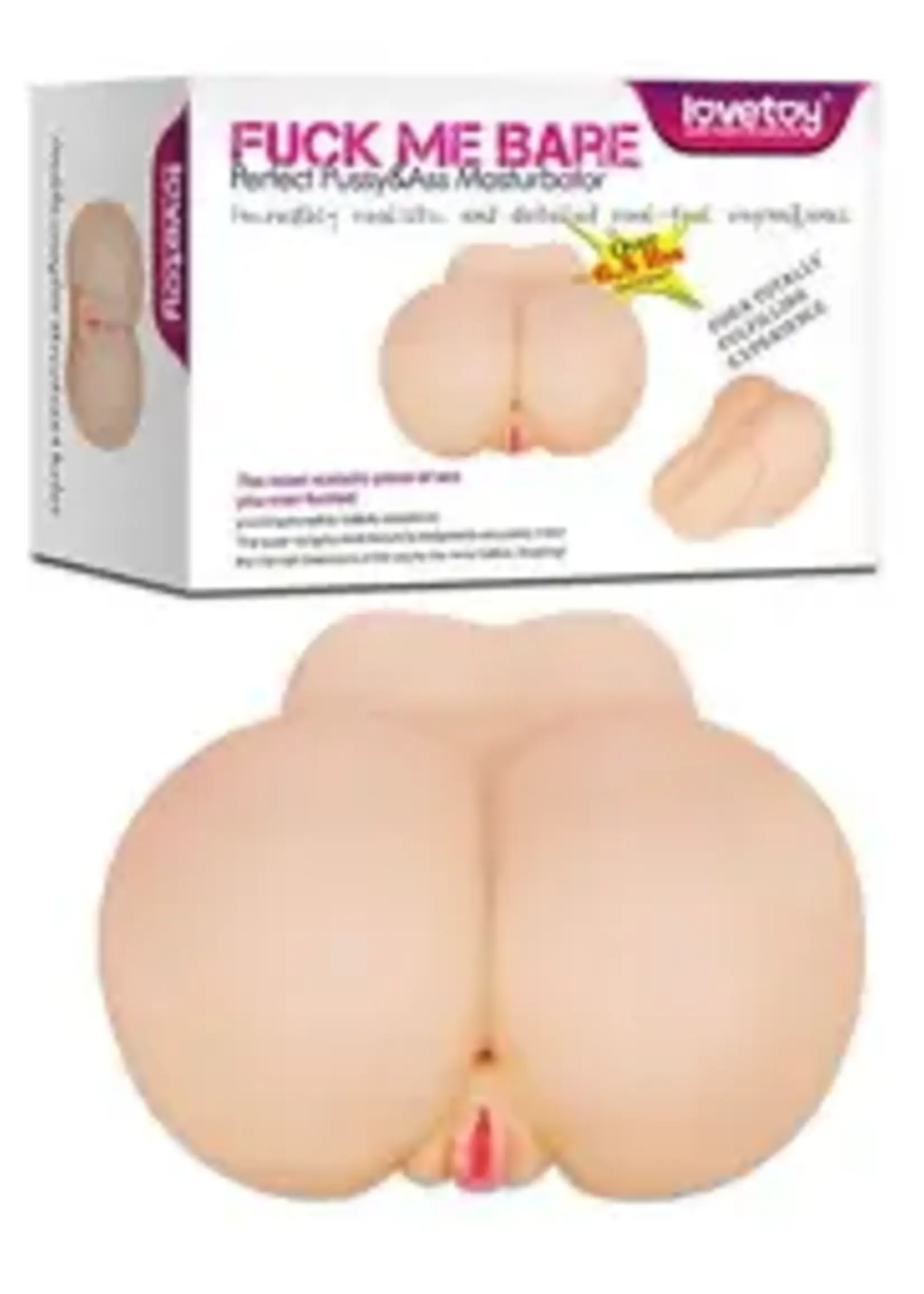 LoveToy Masturbateur F*ck Me Bare pour chatte et cul parfaits