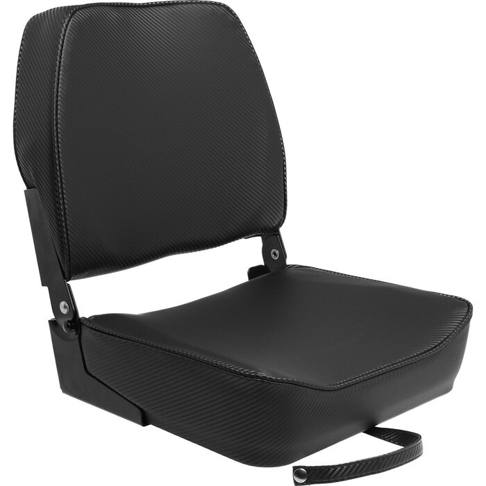 Folding Boat Seat 48x41x49cm Carbon Look Black