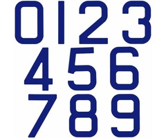 Sail Numbers 45cm Blue