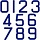 Sail Numbers 45cm Blue