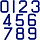Sail Numbers 30cm Blue