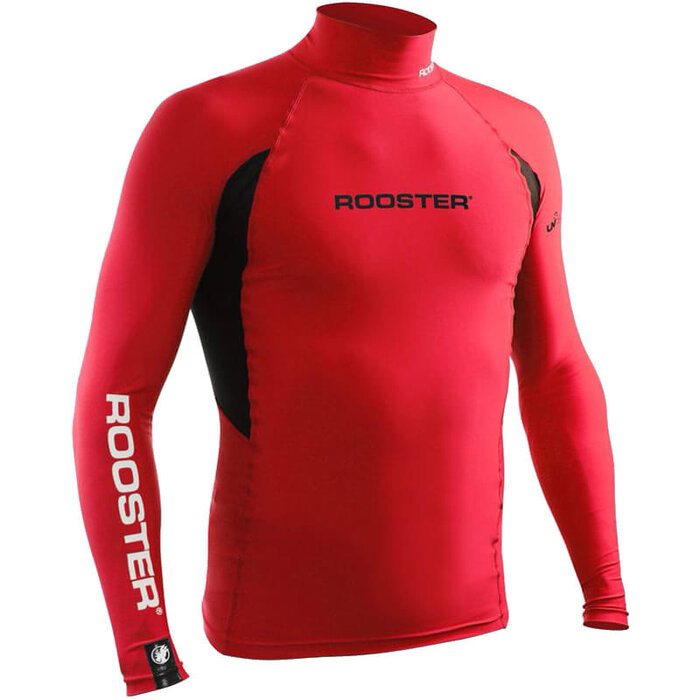 Rooster Rash Vest Long Sleeve Rood maat XS-S