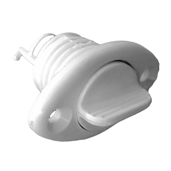 Transom Drain Plug and Socket 54 x 33mm White