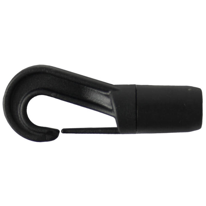 6mm Bungee Cord Hook Self-Locking Black