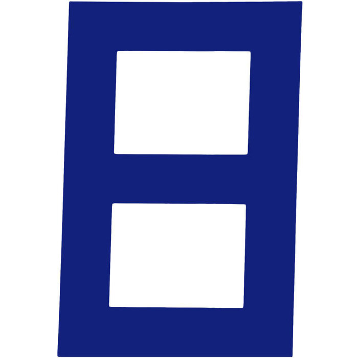 Zeilnummer Digitaal 30cm Blauw
